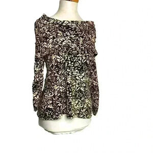 Effie’s heart black/tan Modcloth Jupe Du Jour off the shoulder size Medium
